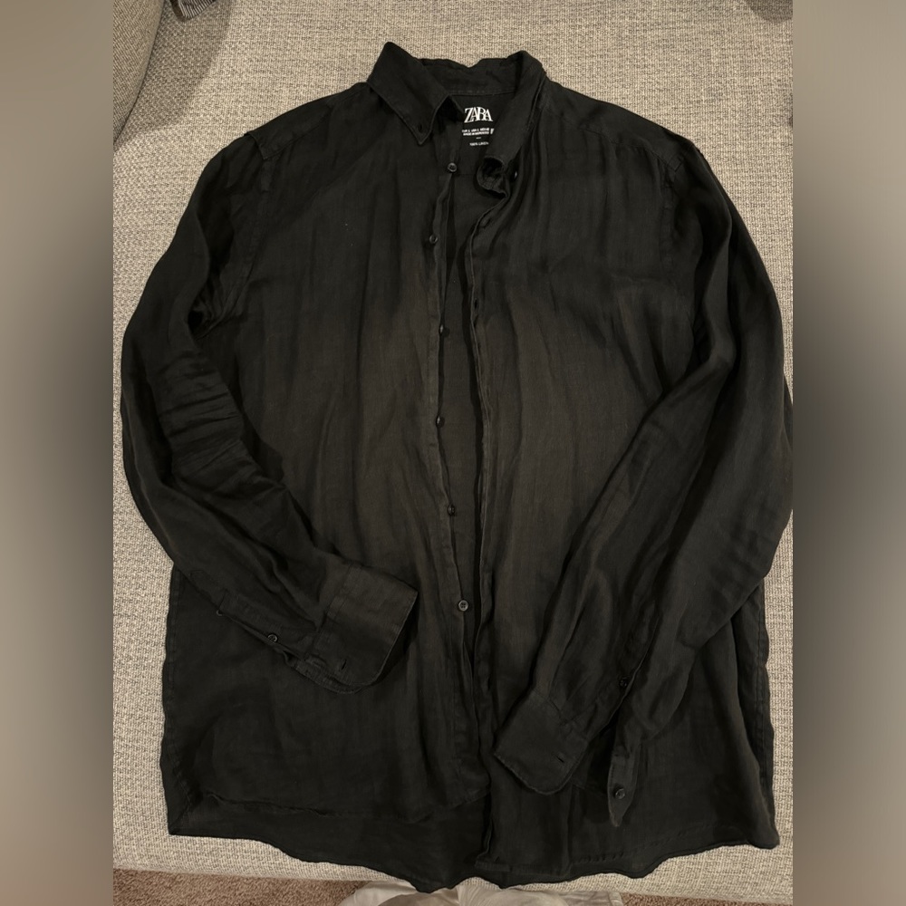 Men’s linen button down shirt